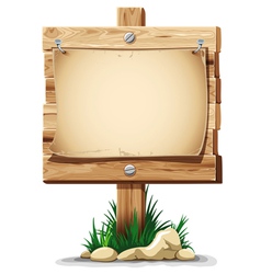 Wooden signpost vector image