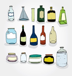 Cans and Bottles Colorful vector image