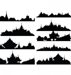 Temple foregrounds vector image