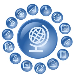 Education buttons vector image