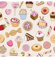 Seamless pattern with sweets vector image