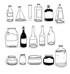 Bottles and Cans vector image