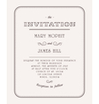 Vintage Invitation vector image