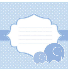 Elephant baby greeting card vector image