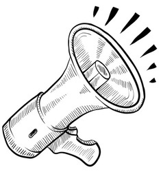 Doodle megaphone electronic vector image