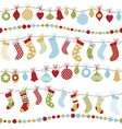 Seamless christmas background vector image