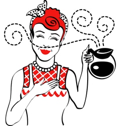 Vintage Advertising Woman design vector image