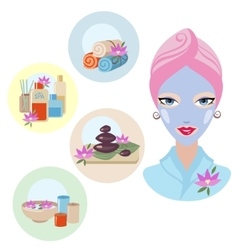 Girl at spa treatment Girl at spa treatment vector image