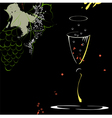 Glass of champagne vector image