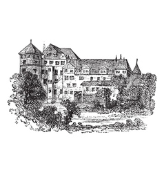 Vintage Stuttgart palace vector image