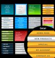 Vertical web menus vector image