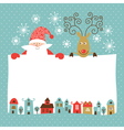 Funny deer and Santa Claus vector image