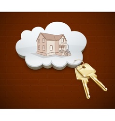 Keys of dream house in the vector image