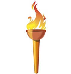 Flaming torch vector image