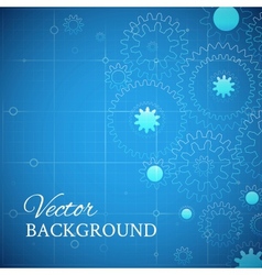 Weels over the blueprint vector image