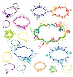 Comic style speech bubbles vector image