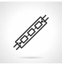 Integrated circuit chip icon graphic design Vector Image