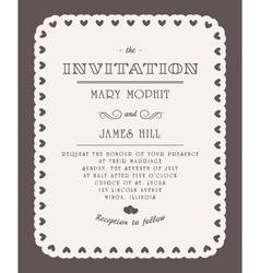 Vintage Invitation vector image
