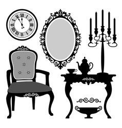 Antique interior objects vector image