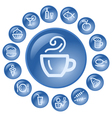 Food and drink buttons vector image