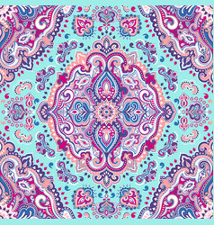 Bohemian indian mandala towel print vintage henna vector image