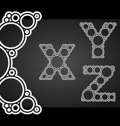 Font design made of circles in the letters vector image