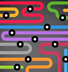 Abstract background of color metro lines vector image