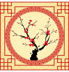 Oriental style painting vector image