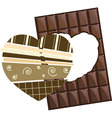Chocolate Valentine card coffee in vector image