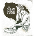 Steampunk musical poster vector image