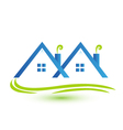 Townhouses real estate logo vector image