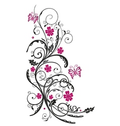 Tendril floral element vector image