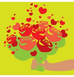 Bouquet of roses vector image