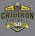 Gridiron football t-shirt graphic design vector image
