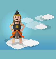 Gatutkaca puppet characters vector image