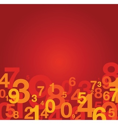 Number background red vector image