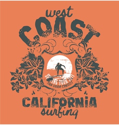 California surfing company vector image