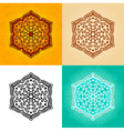 Abstract flowers for henna tattoo vector image