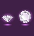 Diamond on purple background vector image