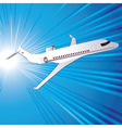 Template with airplane vector image