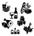 Food icons vector image