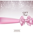 Gorgeous holiday background with pink bow and copy vector image