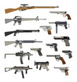 Different automatic weapons vector image