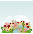 Cute town vector image
