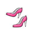 Female shoes icon vector image