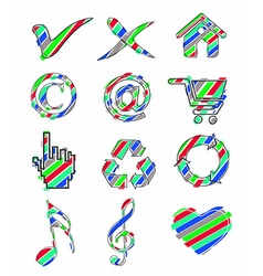 Web icons vector image
