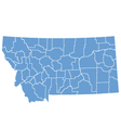 State map of Montana by counties State map of Montana by counties vector image