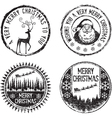 Merry xmas stamps vector image