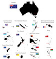 Australia and Oceania vector image