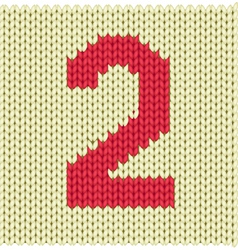 Silhouette of woven number vector image